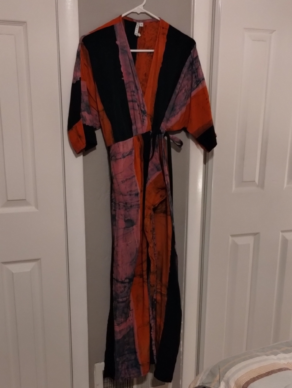 Osei Duro Letsa Wrap Dress Hand Batiked In Ghana M New